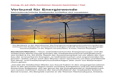 Verbund für Energiewende Südniedersächsische Stadtwerke schließen sich zusammen